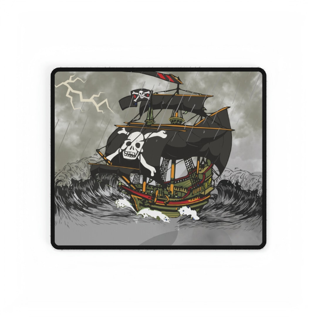 Pirate Stormy Seas Desk Mat, Stormy Seas Desk Pad, Pirate Ship Desk Pad ...