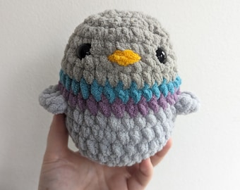 Pigeon crochet plush. Pigeon plush. Pigeon gift. Pigeon crochet. Pidgeon amigurumi. Pigeon decoration. Father's day gift.