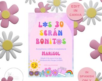 Los 30 serán Bonitos - Karol G Inspired - Mañana será bonito - 30th Birthday Invite - Bichota - Instant Download - Editable - Spanish Invite