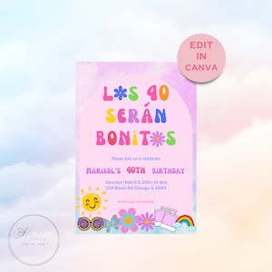 Los 40 serán Bonitos - Karol G inspiriert - Mañana será bonito - 40. Geburtstag einladen - Bichota einladen - Sofortiger Download - Bearbeitbare Vorlage