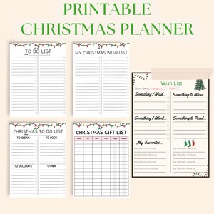 Der ultimative Weihnachtsplaner: Organisieren, Countdown & Wunschliste | Sofortiger Download, digitaler Planer, druckbarer Kalender mit 11 Seiten