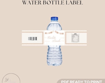 Cielito Lindo Baby Shower Water Bottle Label - Cielito Lindo Baby Shower Labels - PDF file ready to download and print - Cieltio Lindo Theme