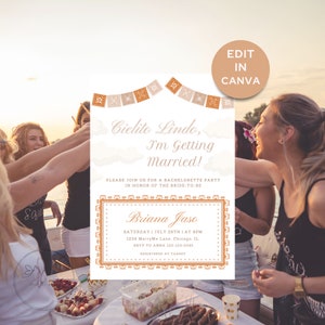 Cielito Lindo Bachelorette Uitnodigen - Talavera Bachelorette Uitnodigen - Hacienda Bachelorette Uitnodigen - Bewerkbare uitnodiging, Instant download