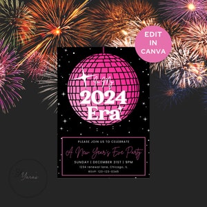 À mon époque 2024 - Invitation à une fête du Nouvel An - inspiré de Taylor Swift - modèle numérique modifiable