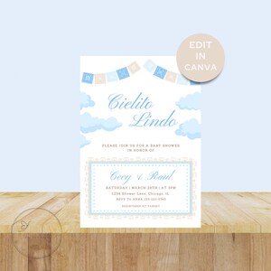 Cielito Lindo Baby Shower Invite - Cielito Lindo Invitation - Cielito Lindo Invite - Cielito Lindo - bewerkbare sjabloon - direct downloaden