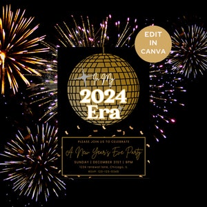À mon époque 2024 - Invitation à une fête du Nouvel An - inspiré de Taylor Swift - modèle numérique modifiable
