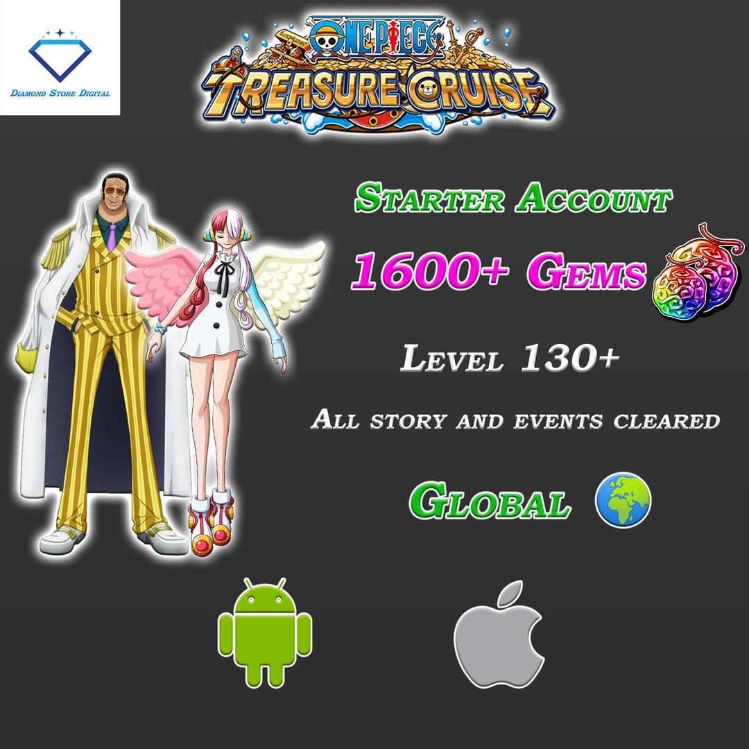 One Piece Treasure Cruise Account 1600 Rainbow Gems Etsy