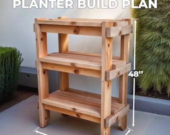 Scaffali per piante fai da te - Porta vasi da fiori - Supporto a 3 livelli - Scaffali portaoggetti - Progetto, Progetti di falegnameria