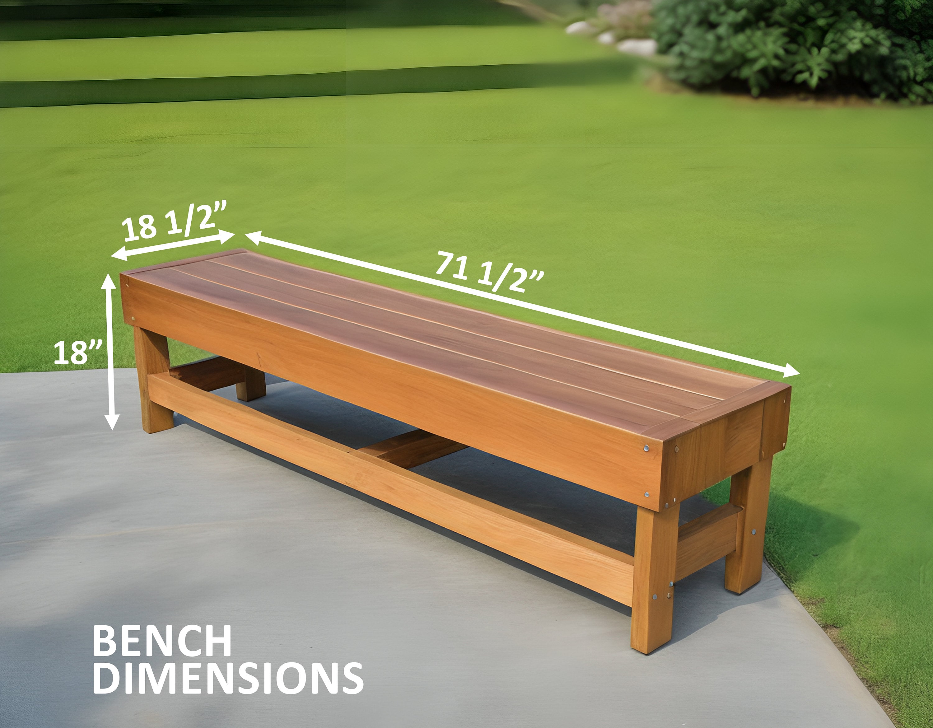 DIY Outdoor Wood Bench Plan: Simple Patio Furniture (PDF Plans) - Etsy