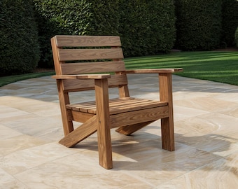 Planos para construir una silla de madera para exterior: Silla de patio DIY (PDF digital)