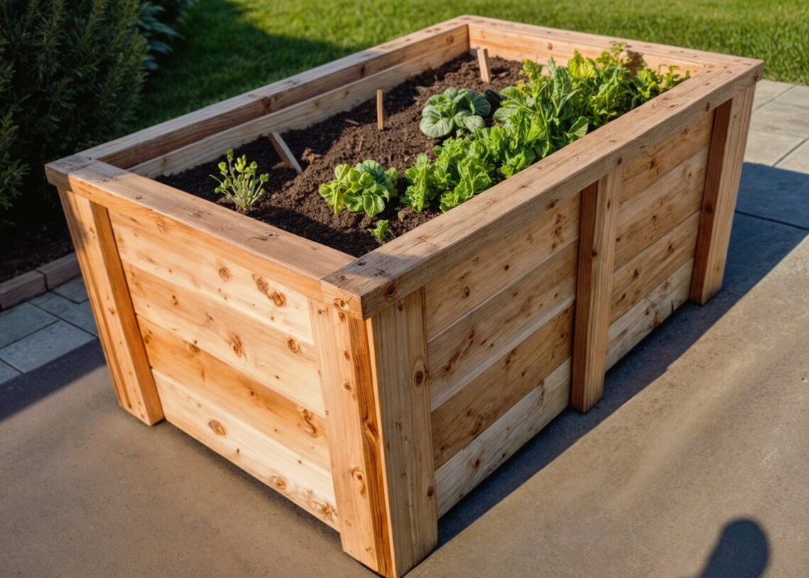 6x4 Cedar Raised Garden Bed DIY Plan: Outdoor Planter Box (digital PDF ...