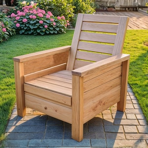 DIY Outdoor chair plans/Garden chair plans/Outdoor furniture/PDF plans/instant download/patio chair plans/DIY Chair Plans