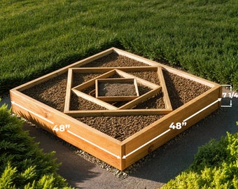 Diamond Raised Garden Bed DIY Plan, 4x4 Outdoor Planter (Digital Download)