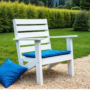DIY Outdoor Wooden chair build plans, Outdoor furniture, Patio chair plan, Woodworking plans, Wooden Chair Plans, Deck furniture plans