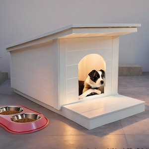 DIY dog house, Build Plans, dog bed- DIY wooden doghouse plans- Step by Step Build plans,  pet house plans