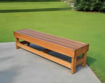 DIY Outdoor Wood Bench Plan: Simple Patio Furniture (PDF Plans)