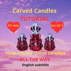 Carved Candles Training Course Tutorial How I Make Set Of Three All The Way English Subtitles New