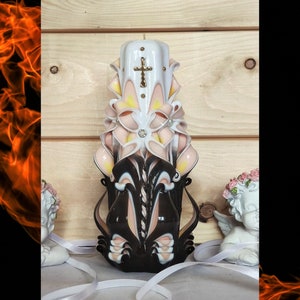 Carved Candles Handmade Home Gift Colorful Art Design Decorative New