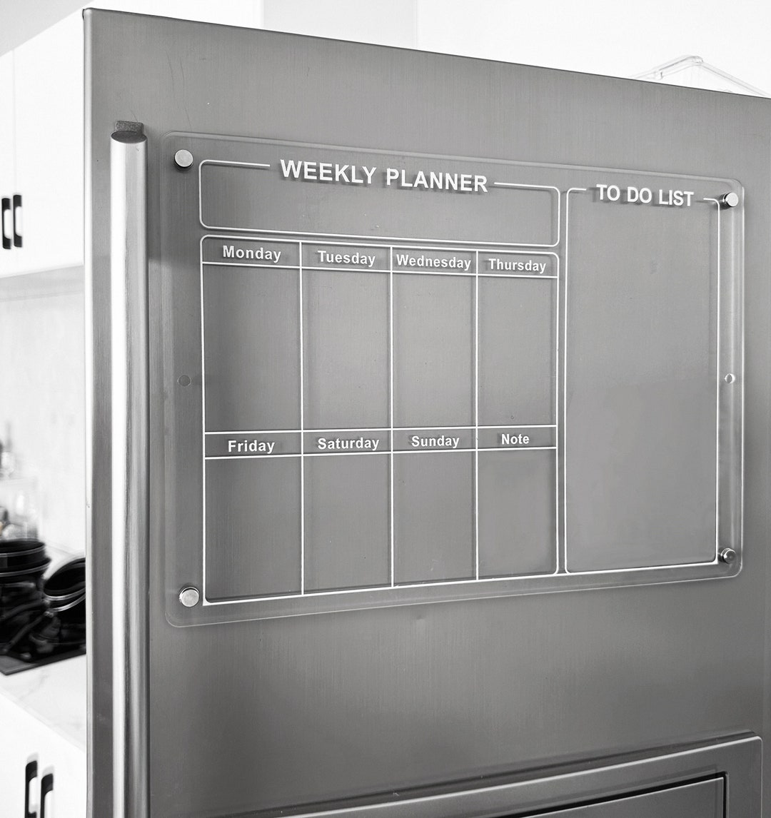 Custom Acrylic Refrigerator Dry Erase Calendar With Etsy