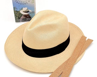 Equal Earth Genuine Rolling Panama Hat from Ecuador / Handwoven / Handmade / Authentic / Quality - in colour Natural