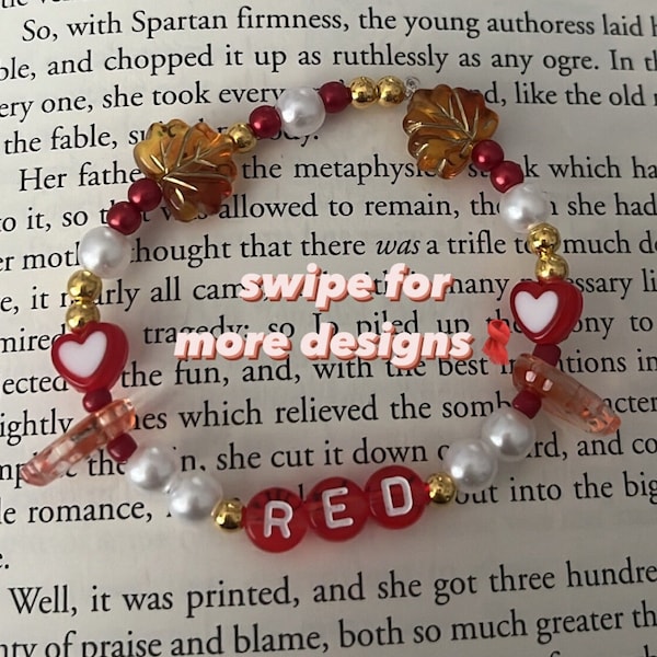 Any Red Album Song Taylor Swift Eras Tour Friendship Bracelet Themed