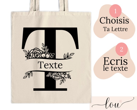 Tote Bag Personnalisable. Tote Bag Personnalis Personalized Tote