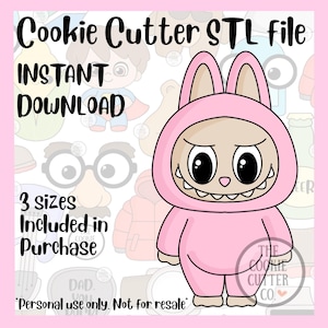 Labubu Cookie Cutter STL file