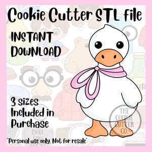 Wykrawaczka do ciastek Silly Goose Front Bow STL File