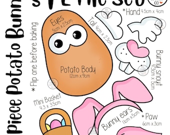 8 piece Easter Mr Potato Head STL file set