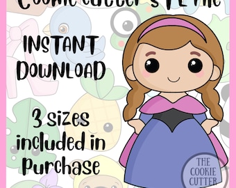 Anna Cookie Cutter STL File