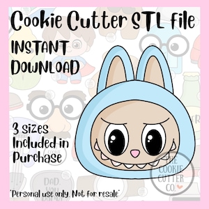 Labubu Face cookie cutter STL file