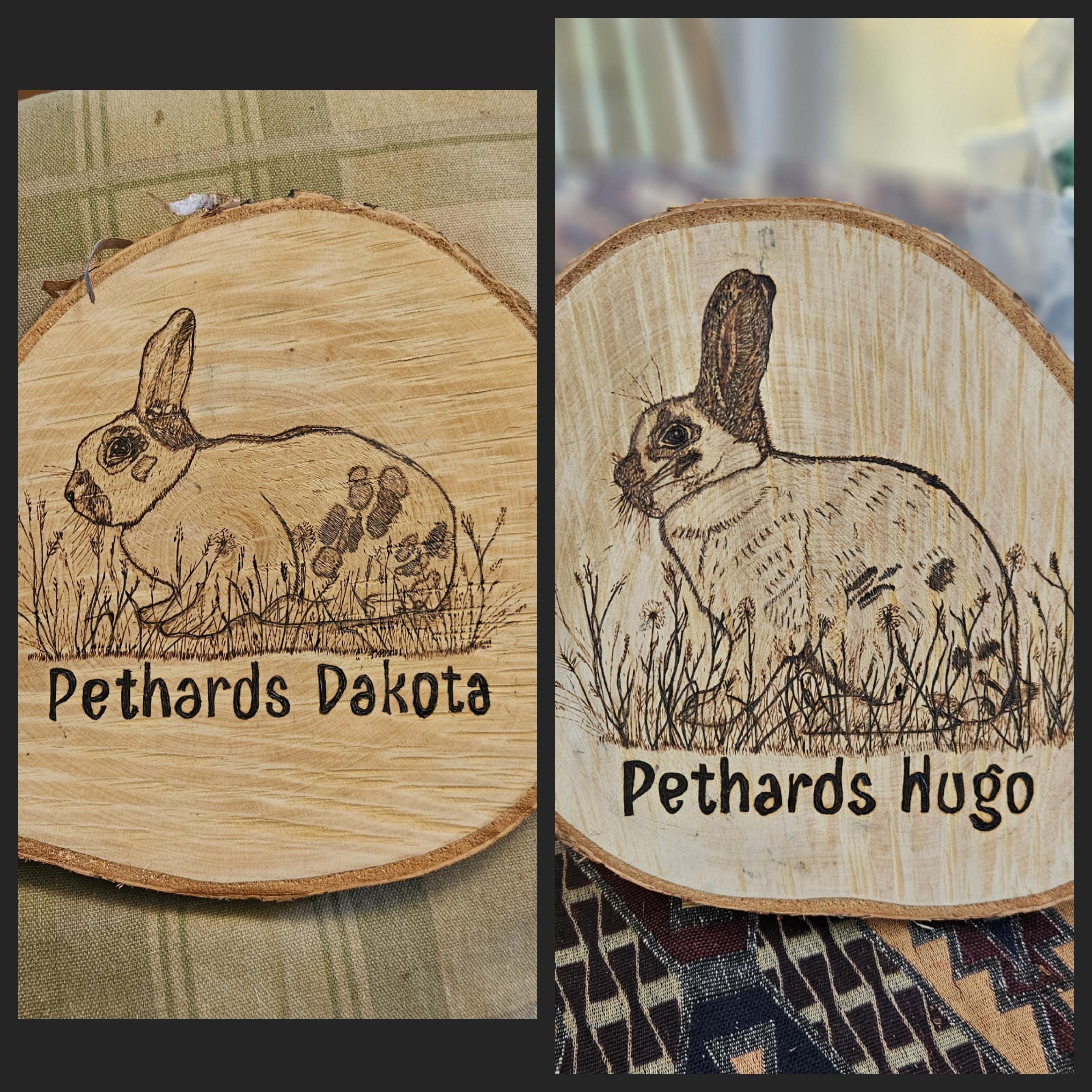 Hand-burned Animal Pyrography: Personalized Wood Slices - Etsy UK