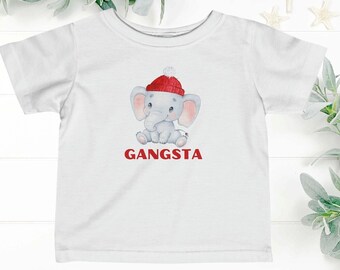 Funny infant shirt, cute baby shirt, Gansta Infant Tee