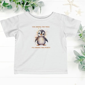 Funny baby shirt, funny kids shirt, baby penguin shirt