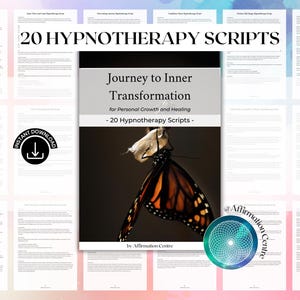 20 Hypnotherapy Scripts - Deep Relaxation Script - Subconscious Healing - Guided Hypnosis Script - Stress Reduction Tool Holistic Healing