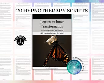 20 Hypnotherapie Scripts - Tiefenentspannung Script - Unterbewusste Heilung - Geführte Hypnose Script - Stressabbau Tool Ganzheitliche Heilung