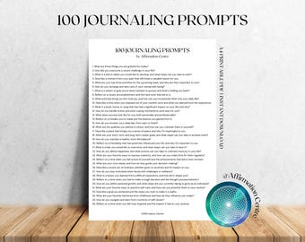 100 Beginner Journal Prompts - Journal for Mental Clarity - Mindfulness Journal Prompts - Beginner Self-Care - Self-Discovery Journal