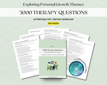 3000 Therapy Questions, Therapist Tools CBT, DBT, ACT Somatic Psychotherapy Notes Therapy Documentation Cheat Sheet, Therapy Interventions