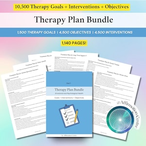 Das ULTIMATE Therapieplan-Bundle: 1.500 Therapieziele + 4.500 Ziele + 4.500 Eingriffe für CBT-, Emdr-, IFS-, Akt-, Gestalttherapeuten