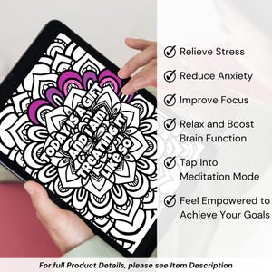 100 Affirmation Coloring Pages for Adults Printable - Self-Love Affirmation Coloring Book - Positive Quotes Coloring -Anxiety, Stress Relief image 3