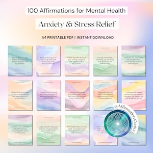 100 Mental Health Cards - Anger Coping Cards -DBT, ACT Acceptance Flashcards -Anxiety Coping Grounding Techniques Cards -Self-Help Worksheet