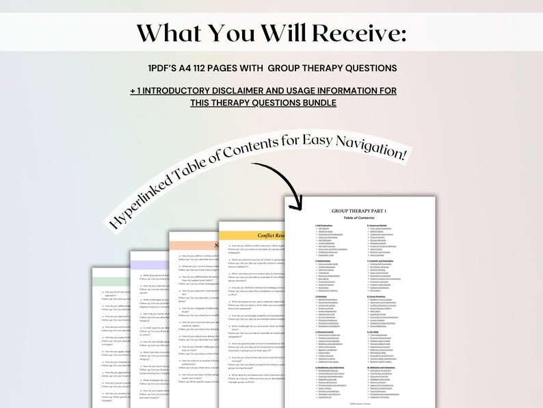 2000 Group Therapy Questions (part 1), Interventions Therapist Tools ...