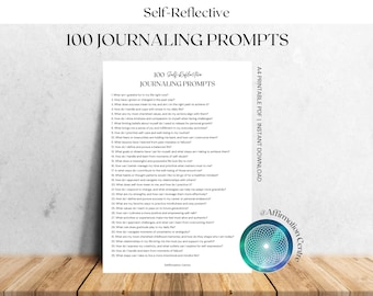100 Self-Reflective Journal Prompts -Printable Inner Discovery Worksheets -Self-Contemplation Journaling Guide -Daily Journal Pages Workbook