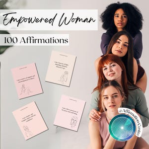 100 Cartões de Afirmação para Mulheres Empoderadas para Imprimir - Presente Faça Você Mesmo para Ela - Afirmações Femininas Diárias - Afirmações Motivacionais de Amor-Próprio para Mulheres