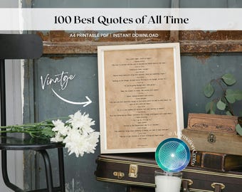 100 citas inspiradoras famosas - Citas motivacionales - Citas imprimibles para álbumes de recortes - Citas para tableros de visión DIY - Afirmaciones para tableros de manifestación