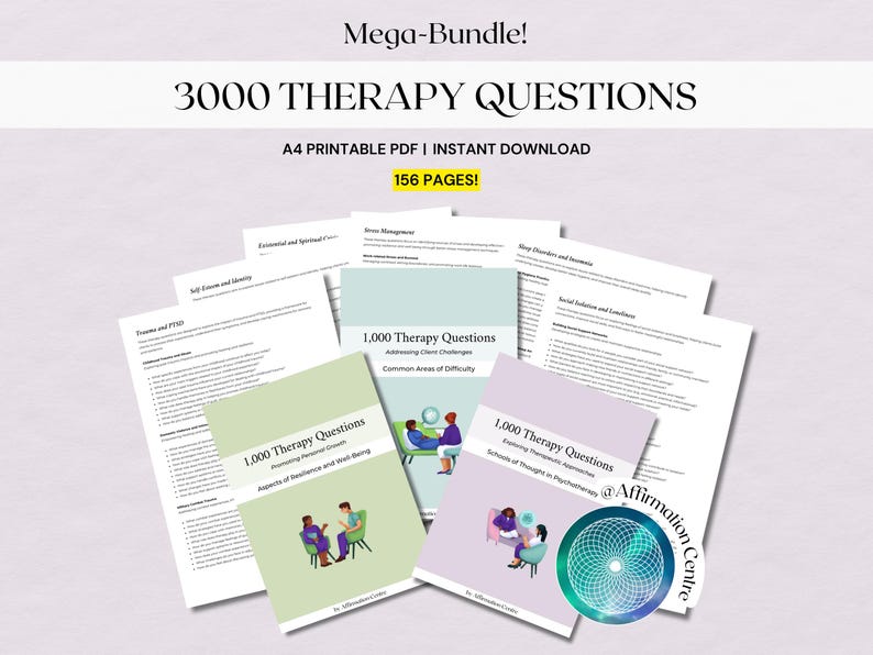 3000 Counseling Therapy Questions, Interventions Therapist Tools CBT ...