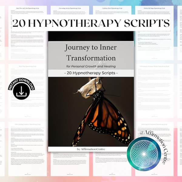 20 Hypnotherapy Scripts - Hypnosis Script Book for Hypnotherapists Group and Solo Use - Guided Therapy for Anxiety and Personal Growth