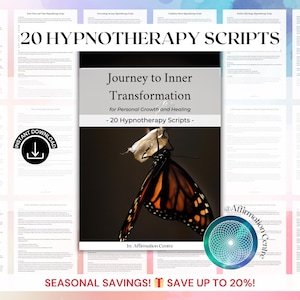 20 Hypnotherapy Scripts - Hypnosis Script Book for Hypnotherapists Group and Solo Use - Guided Therapy for Anxiety and Personal Growth