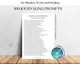 100 Shadow Work and Inner Child Healing Journal Prompts - Printable Anxiety Release, Ancestral Healing, Mental Health, Higher Self Prompts