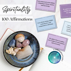 100 Spirituality Affirmation Cards Printable - Spiritual Guide - Manifestation -Chakra Healing -Spiritual Awakening Planner Cards -Third Eye